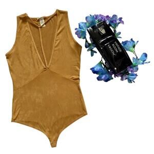 Rolla Coster NWOT Gold Mustard Bodysuit Women L